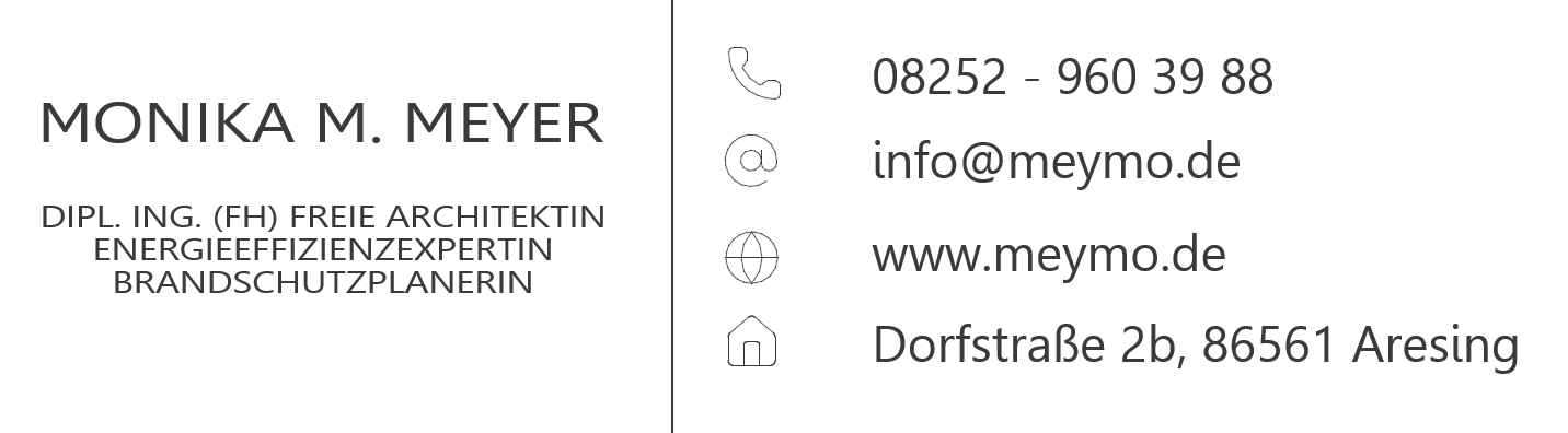Kontaktkarte von Monika M. Meyer, meymo Architektur